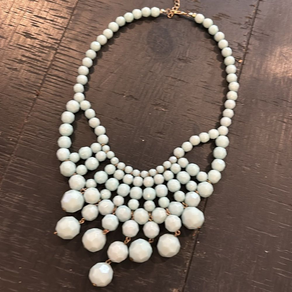 Vintage Blue Bead Rainfall Statement Western Boho… - image 3